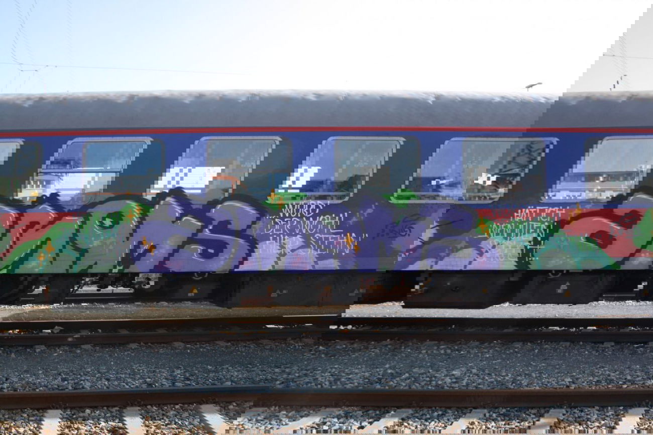 Graffiti Train in Nürnberg - Photo by dripslover - aroms (2014)
