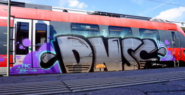 Graffiti Train in Nürnberg  - Photo by dripslover - Dnsc, DNS, Nils (2017)