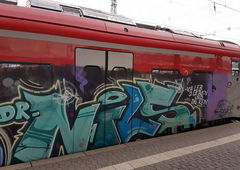Graffiti Train in Nürnberg  - Photo by dripslover - dnsc, dns, nils (2016)