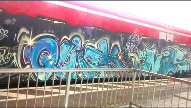 Graffiti Train in Nürnberg  - Photo by dripslover - dnsc, dns, nils (2016)