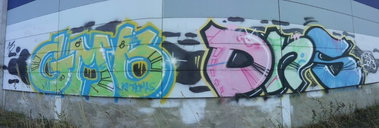 Graffiti Wall in Bayreuth - Photo by dripslover - gmb, dns, ikra (2013)