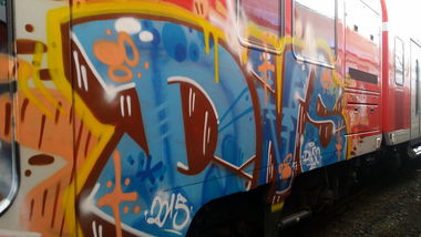 Graffiti Train in Fulda - Photo by dripslover - dns, dnsc, nils (2015)