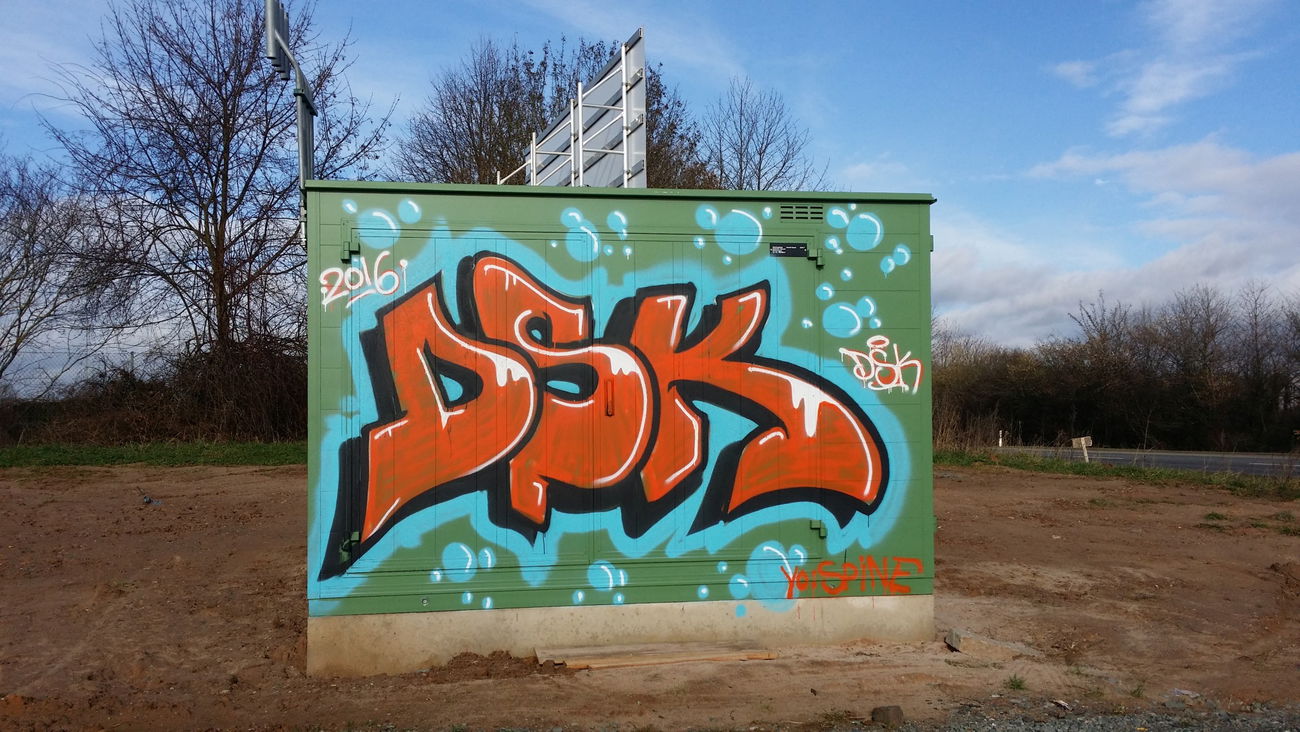 Graffiti Wall in Bayreuth - Photo by dripslover - dsk, spine (2016)