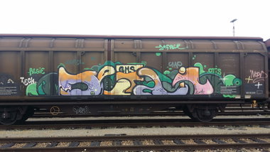Graffiti Train - Photo by dripslover - detail, gms