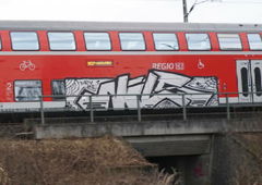 Graffiti Train in Kassel - Photo by dripslover - dnsc, dns, nils (2017)