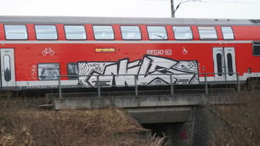 Graffiti Train in Kassel - Photo by dripslover - dnsc, dns, nils (2017)