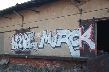 Graffiti Bombing in Leipzig - Photo by dripslover - lampe, murck