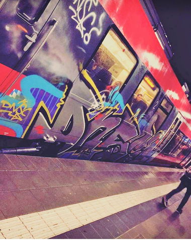 Graffiti Train - Photo by dripslover - dnsc, dns, nils (2016)