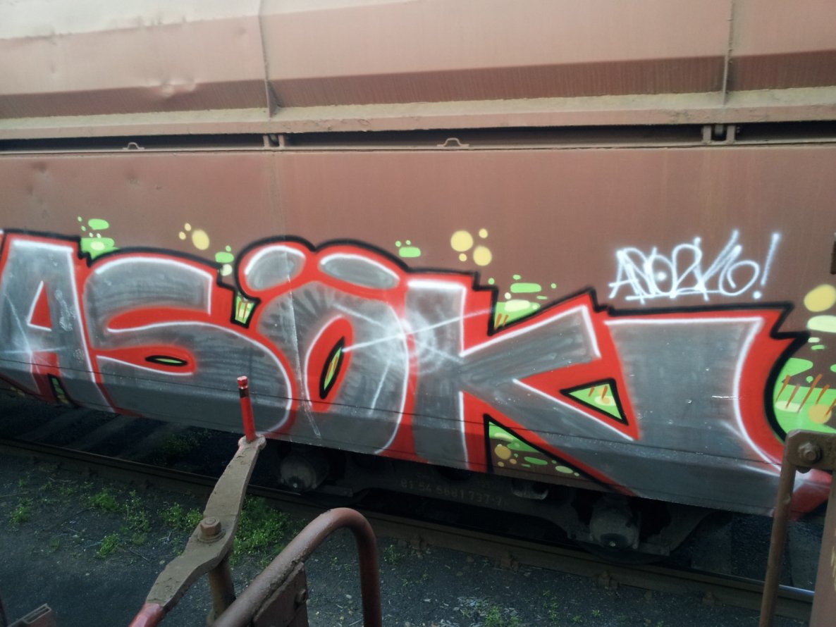 Graffiti Train in Bezirk Eger - Photo by dripslover - asök (2014)