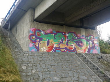 Graffiti Wall in Münchberg - Photo by dripslover - dns, dnsc, zugos (2016)