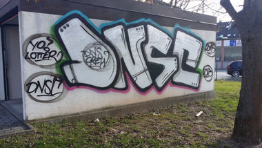 Graffiti Bombing in Bayreuth - Photo by dripslover - dns, lotter, acab (2015)