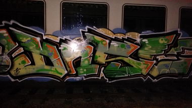 Graffiti Train in Stuttgart  - Photo by dripslover - DNS, dnsc, Nils (2016)