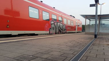 Graffiti Train in Bayreuth - Photo by dripslover - dnsc, gmb, dkr (2015)