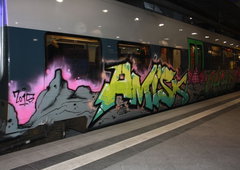 Graffiti Train in Leipzig - Photo by dripslover - amisk (2015)