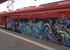 Graffiti Train in Nürnberg - Photo by dripslover - dnsc, dns, nils (2016)