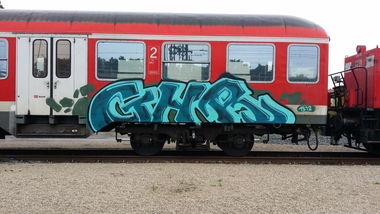 Graffiti Train in Nürnberg - Photo by dripslover - Ghr, 1312 (2015)