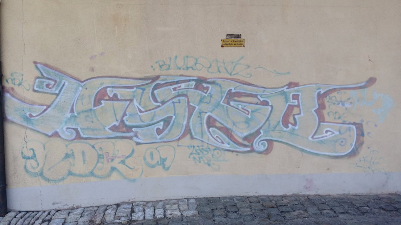 Graffiti Wall in Bayreuth - Photo by dripslover - ndk, asto (1997)