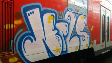 Graffiti Train in Fulda - Photo by dripslover - dns, dnsc, nils (2015)