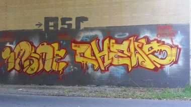 Graffiti Wall in Bayreuth - Photo by dripslover - asf, chews, itsme (2011)