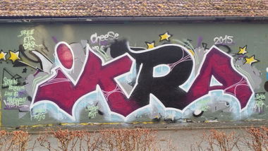 Graffiti Wall in Bayreuth - Photo by dripslover - ikra, gmb, spider (2015)