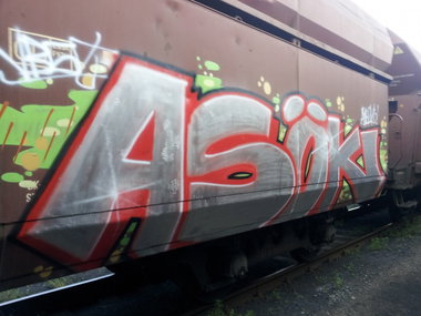 Graffiti Train in Bezirk Eger - Photo by dripslover - asök (2014)