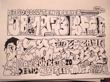 Graffiti Sketch - Photo by drkool - jbcb, 1973