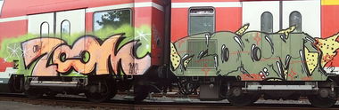 Graffiti Train - Photo by drkool - zoom, zoom