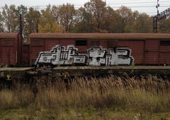 Graffiti Train in Olsztyn - Photo by dsmcrew - olsztyn, kink, pone27 (2013)