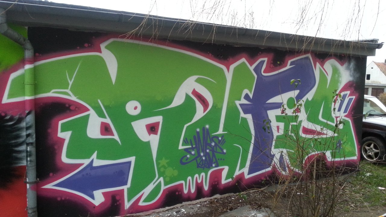 Graffiti Wall in Sroda Slaska - Photo by dubtroe - fursi, hmbs, homeboys (2014)