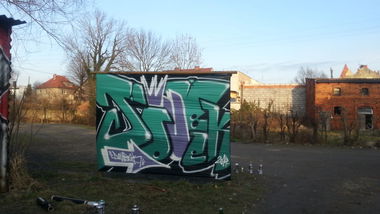 Graffiti Wall in Sroda Slaska - Photo by dubtroe - frs, hmbs, doubek (2014)