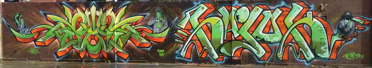 Graffiti Wall - Photo by dzik - Hajok, Kresh, Maseu