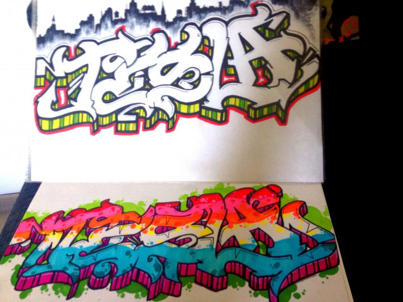 Graffiti Sketch in Germany - Photo by edding3000 - tesla (2013)