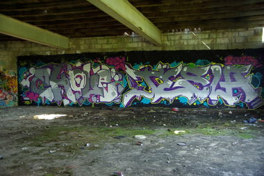 Graffiti Wall in Germany - Photo by edding3000 - shole, tesla (2012)