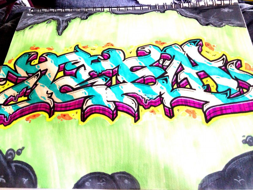 Graffiti Sketch in Germany - Photo by edding3000 - tesla (2013)