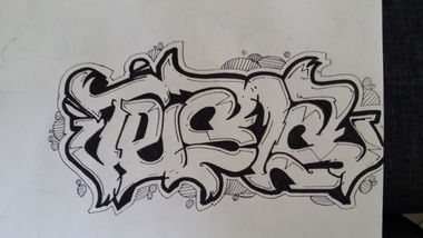 Graffiti Sketch - Photo by edding3000 - tesla (2014)