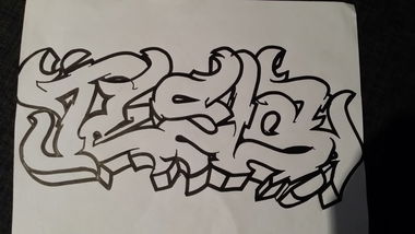 Graffiti Sketch - Photo by edding3000 - tesla (2014)