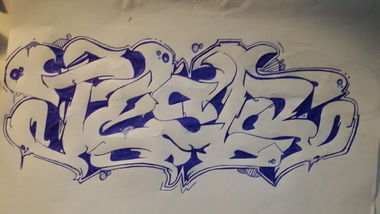 Graffiti Sketch - Photo by edding3000 - tesla (2014)