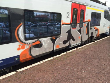 Graffiti Train - Photo by edding3000 - tesla