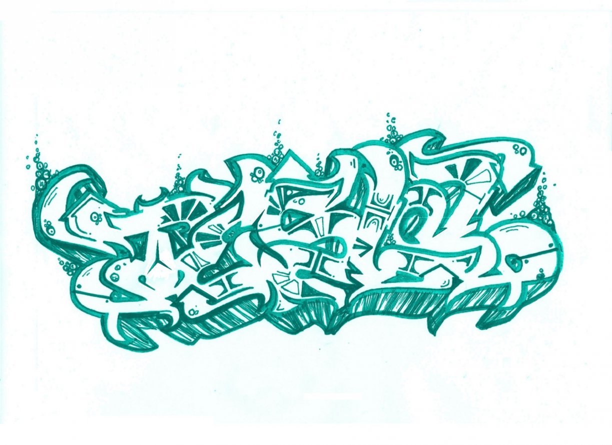 Graffiti Sketch - Photo by edding3000 - tesla (2015)