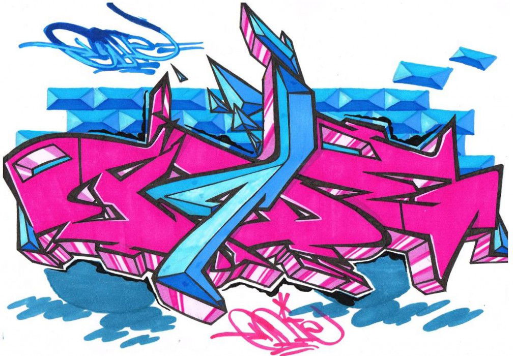 Graffiti Sketch in Glasgow - Photo by eido777 - Eido1, eido, eido777