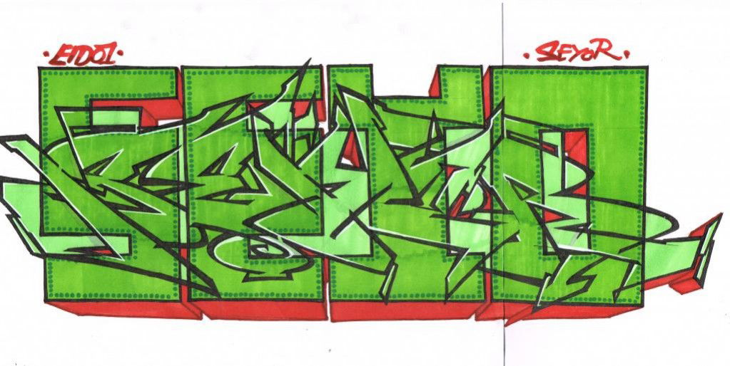 Graffiti Sketch in United kingdom - Photo by eido777 - eido1, eido, odie