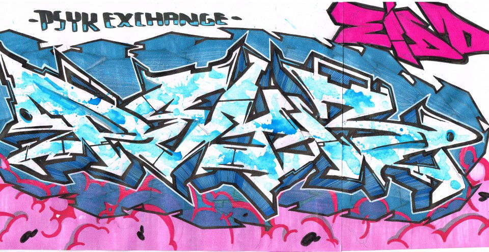 Graffiti Sketch in United Kingdom - Photo by eido777 - eido, odie, eido777