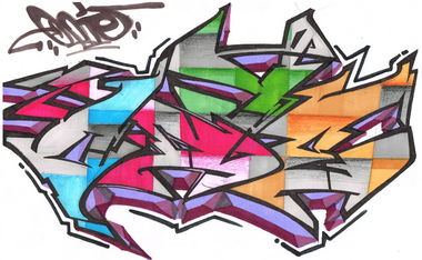 Graffiti Sketch in United Kingdom - Photo by eido777 - eido1, eido, eido777