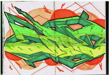 Graffiti Sketch - Photo by eido777 - graffitisketchsketchingblackbookartremoseido1exchangewildstyle