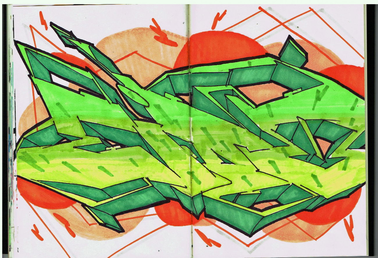 Graffiti Sketch - Photo by eido777 - graffitisketchsketchingblackbookartremoseido1exchangewildstyle