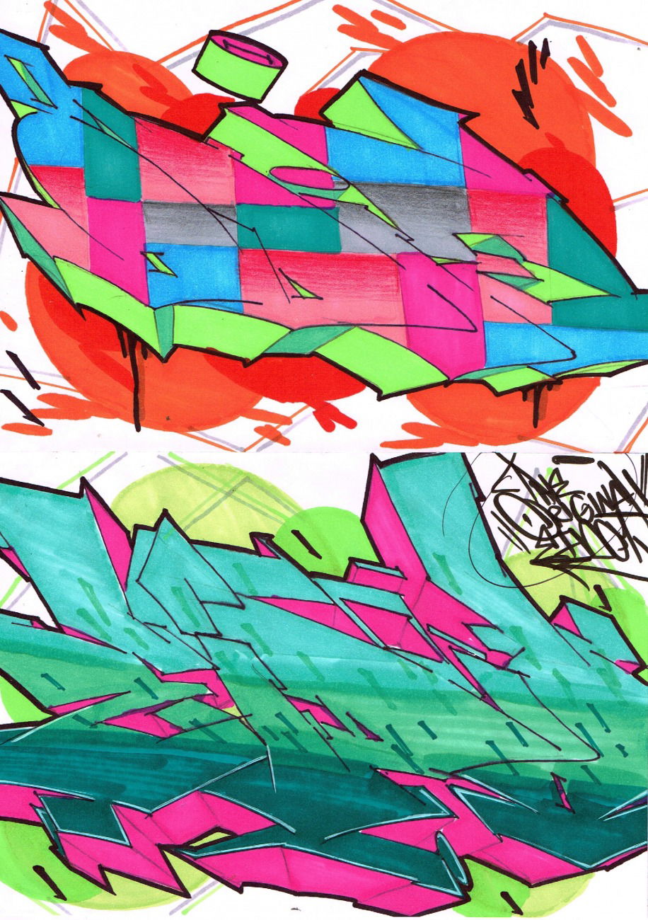 Graffiti Sketch - Photo by eido777 - graffitisketchsketchingblackbookartremoseido1exchangewildstyle