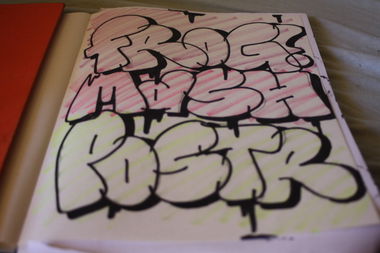 Graffiti Sketch - Photo by eiersalat - frog, mash, postr