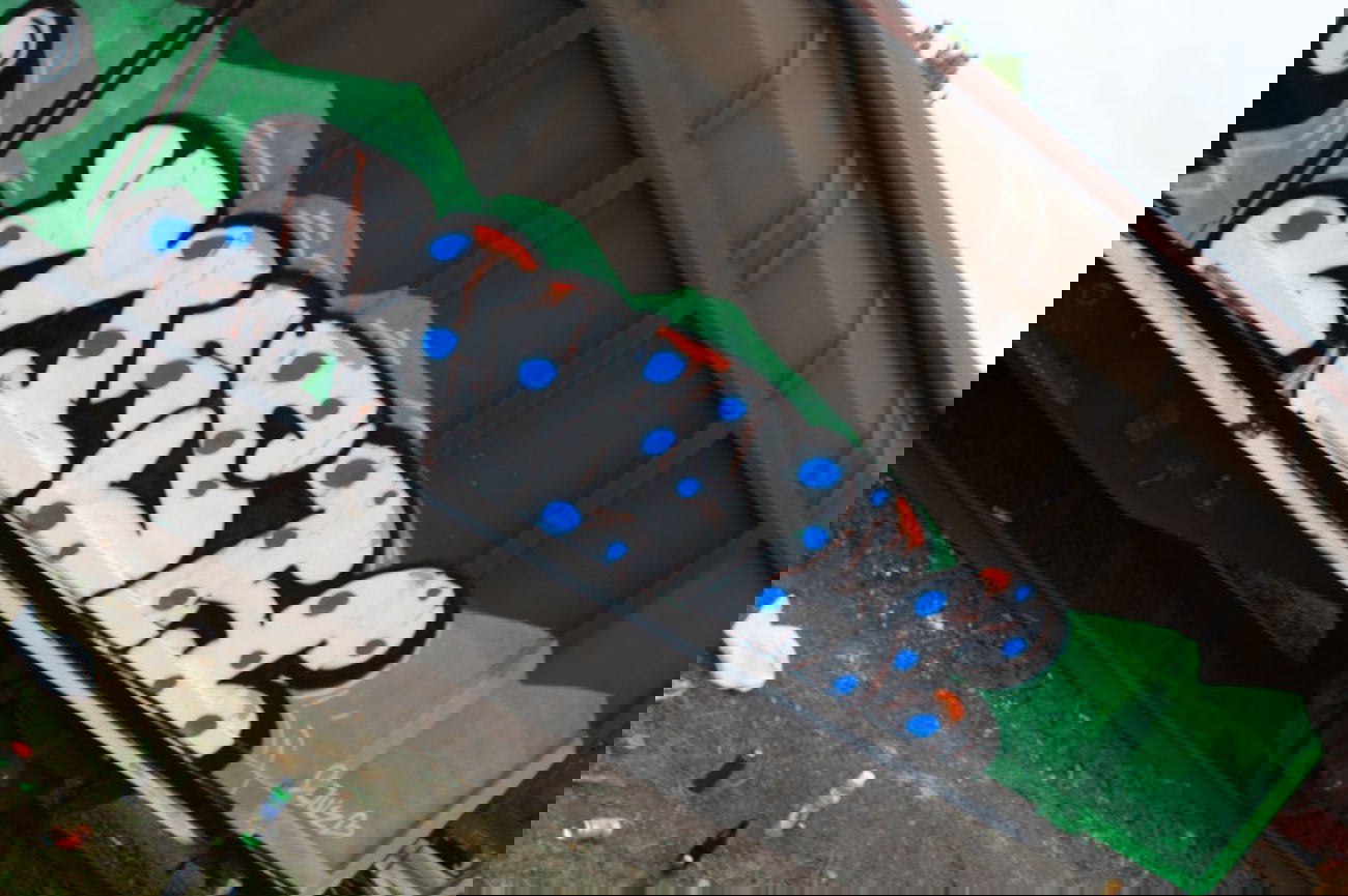 Graffiti Train - Photo by eiersalat - mash/köln (2013)