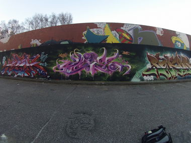 Graffiti Wall in Hamburg - Photo by ekszer - zoxes, suf, Hamburg