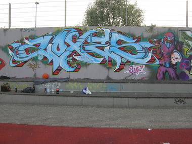 Graffiti Wall - Photo by ekszer - Zoxes, nl, Rostock (2015)